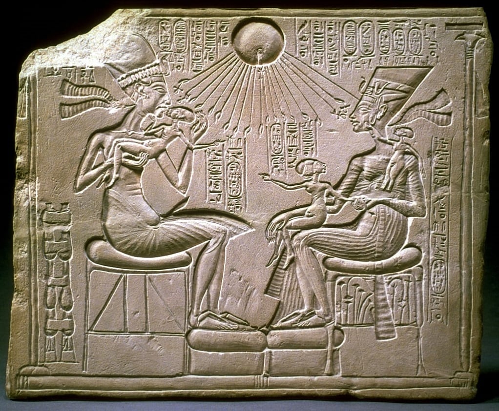 House altar of King Akhenaten and his family
