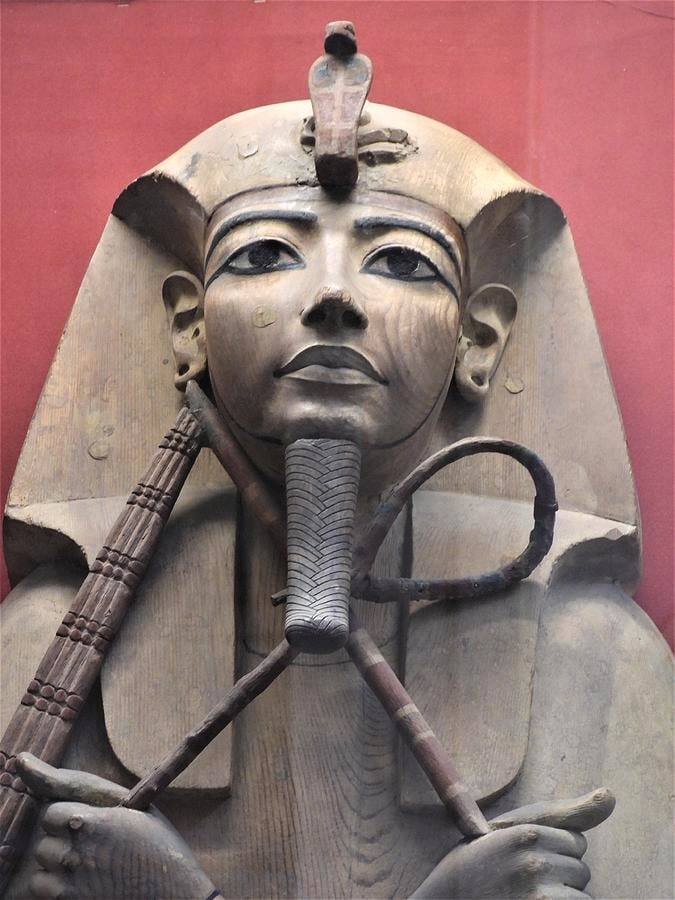The cedar wood coffin case of Ramesses II. Egyptian Museum, Cairo. CG 61020
